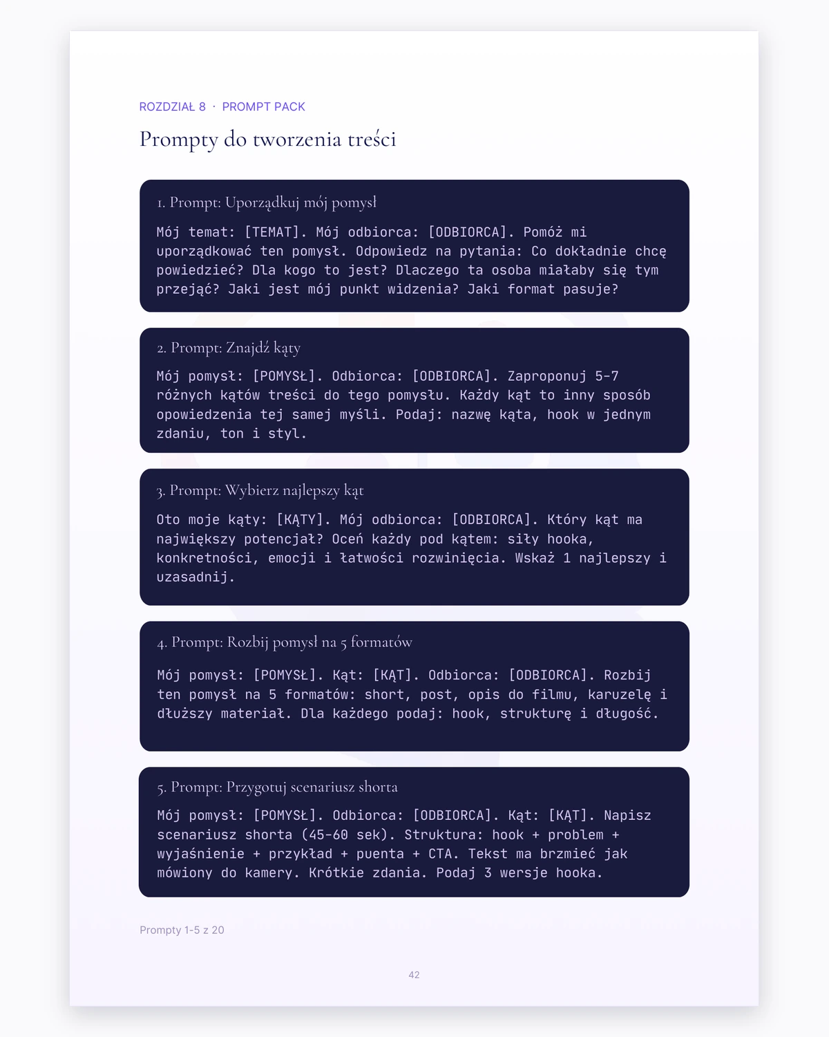 Podgląd strony: Biblioteka promptów